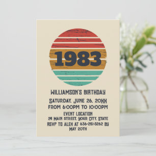 Convite Aniversário de 40 anos personalizado