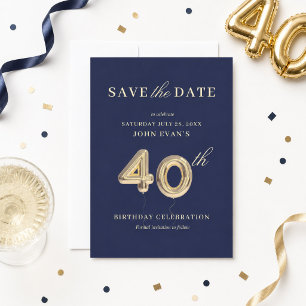 Convite Aniversário de 40 anos - Salve a Data