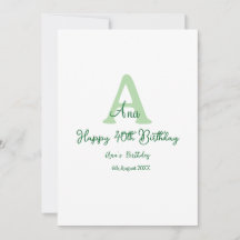 Aniversário de 40 anos verde feliz adicionar nome 