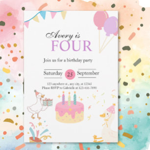 Convite aniversário de 4 anos