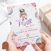 Aniversário de 4 anos da Garota Astronauta Minimal