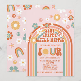 Convite Aniversário de 4 anos do Arco-íris Hippie