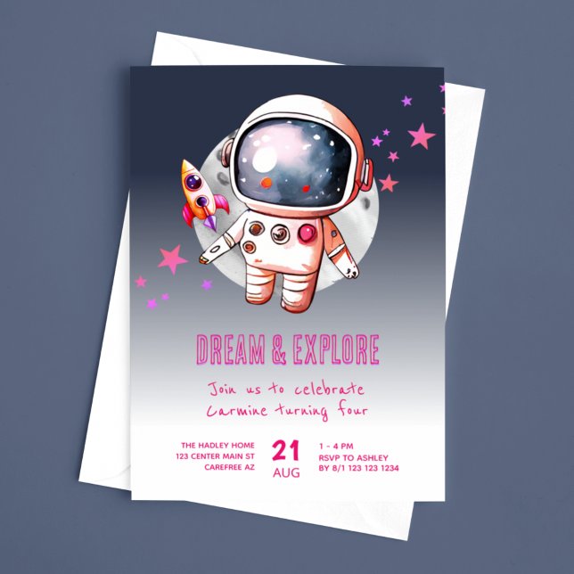 Convite Aniversário de 4 anos do Space Galaxy Moon (Criador carregado)