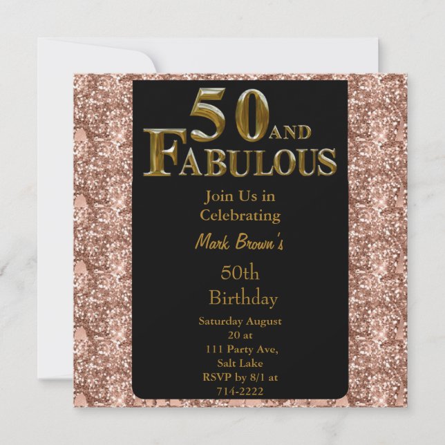 Convite Aniversário de 50 anos (Frente)