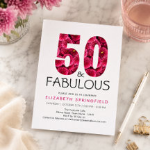 Aniversário de 50 anos Cinquenta e Fabuloso Floral