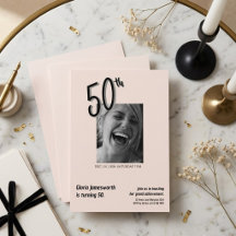 Aniversário de 50 anos com foto moderna e engraçad