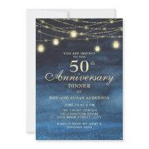 Aniversário de 50 anos de casamento Azul Naval Dou