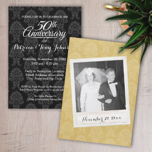 Convite Aniversário de 50 anos de Casamento com Foto em um