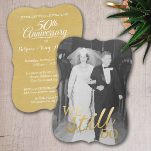 Convite Aniversário de 50 anos de Casamento com Foto - Nós