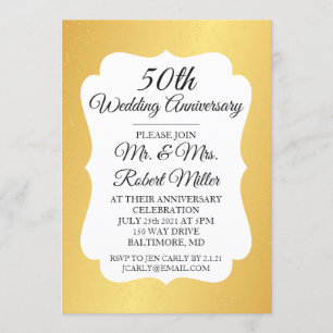 Convite - Aniversário de 50 anos de Casamento Conf