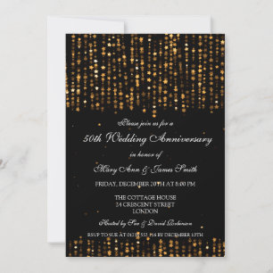 Convite Aniversário de 50 anos de Casamento Confetes de Es