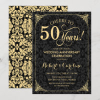 Aniversário de 50 anos de Casamento - Damasco Pret