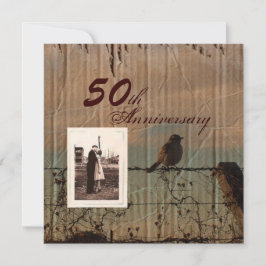 Convite Aniversário de 50 anos de casamento de fazenda oci
