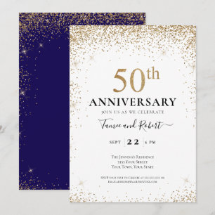 Convite Aniversário de 50 anos de casamento de Ouro Branco