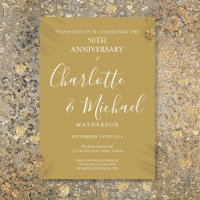 Aniversário de 50 anos de casamento dourado com le