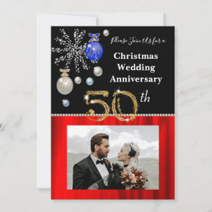 Convite Aniversário de 50 anos de Casamento & Dourado Fe
