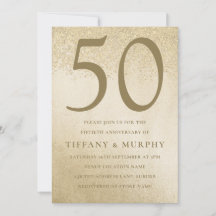 Aniversário de 50 anos de casamento dourado modern