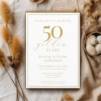 Aniversário de 50 anos de Casamento Elegante 50 An
