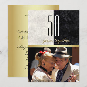 Convite Aniversário de 50 anos de casamento em ouro