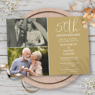 Convite Aniversário de 50 anos de casamento Então e Agora
