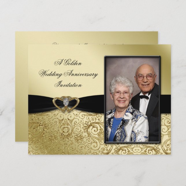 Convite Aniversário de 50 anos de Casamento Foto 4.25x5.5  (Frente/Verso)