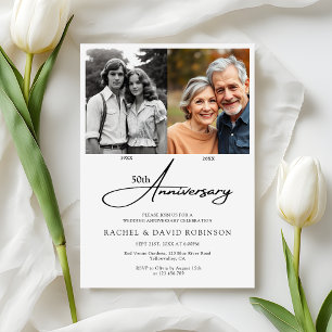 Convite Aniversário de 50 anos de casamento moderno Imagem