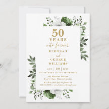 Aniversário de 50 anos de Casamento Monograma Flor