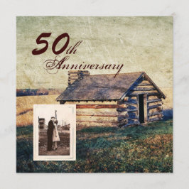 Convite aniversário de 50 anos de casamento na cabine do o