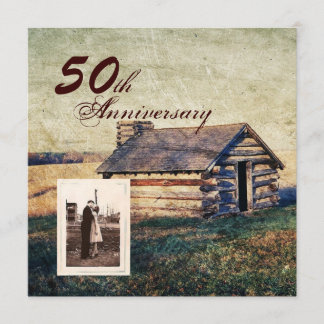 Convite aniversário de 50 anos de casamento na cabine do o