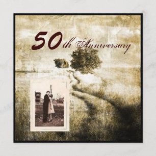 Convite aniversário de 50 anos de casamento no oeste do c
