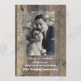 Convite aniversário de 50 anos de casamento no país ociden