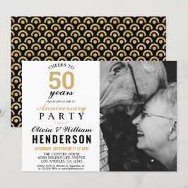 Convite Aniversário de 50 anos de Casamento | Ouro Brindam