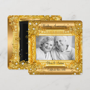 Convite Aniversário de 50 anos de Casamento Ouro Diamante