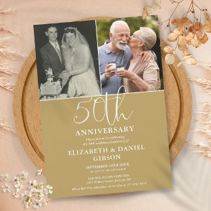 Convite Aniversário de 50 anos de Casamento Outrora e Agor