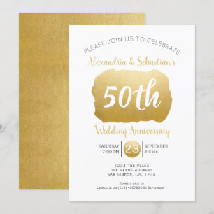 Convite Aniversário de 50 anos de Casamento Personalizado 