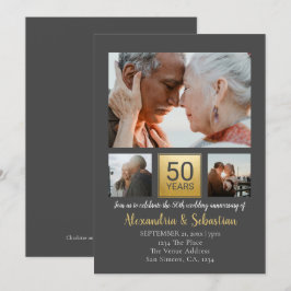 Convite Aniversário de 50 anos de Casamento Personalizado