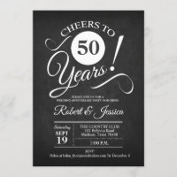 Aniversário de 50 anos de Casamento - Quadro Negro