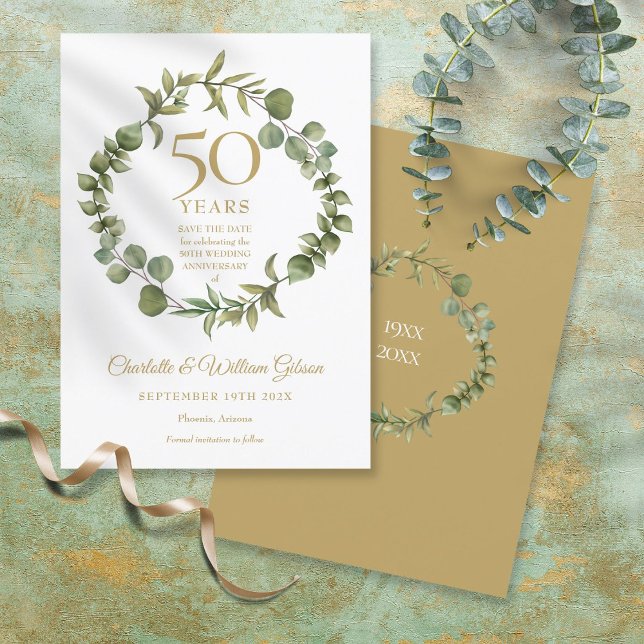 Convite Aniversário de 50 anos de Casamento Salve a Data F (Criador carregado)