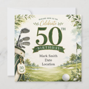 Convite Aniversário de 50 anos de Golfe