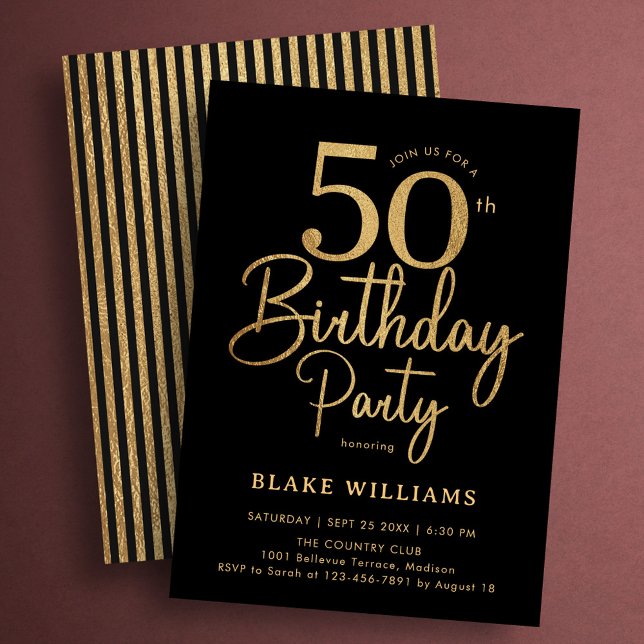 Convite Aniversário de 50 anos do Black Gold (Criador carregado)