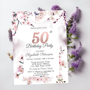 Convite Aniversário de 50 anos do Cherry Blossom