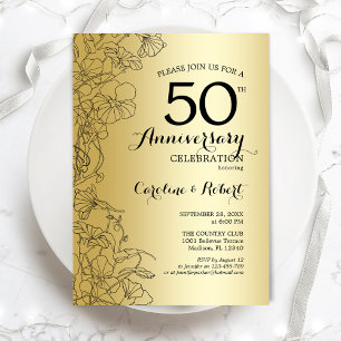 Convite Aniversário de 50 anos do Golden Floral