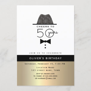 Convite Aniversário de 50 anos do homem de ouro