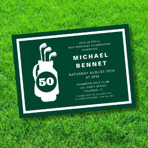Convite Aniversário de 50 anos do Modern Green Golf