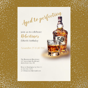 Convite Aniversário de 50 anos do Whiskey Aged to Perfecti