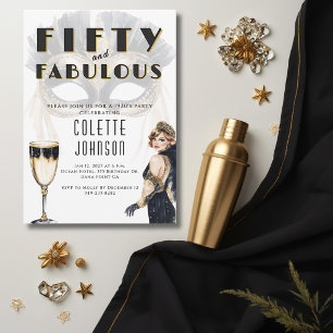 Convite Aniversário de 50 anos Fabuloso dos anos 1920