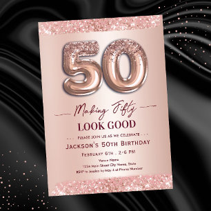Convite Aniversário de 50 anos Fazendo 50 parecerem bons D