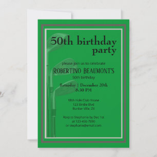 Convite Aniversário de 50 anos Golf Moderno Corporativo Ve