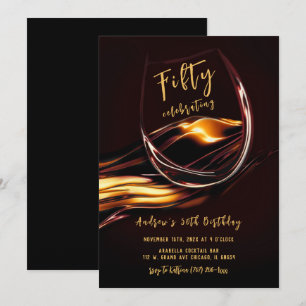 Convite Aniversário de 50 anos masculino
