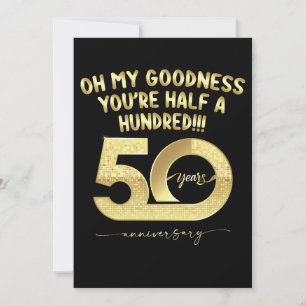 Convite Aniversário de 50 anos Nossa, você está na metade